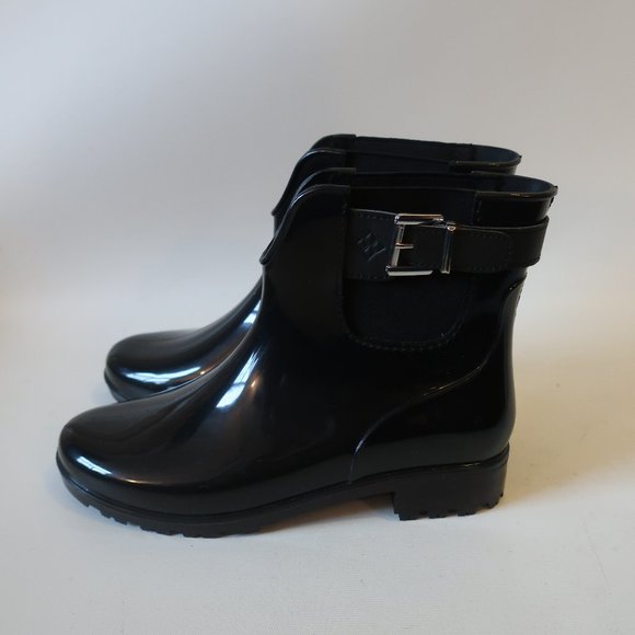 NWOB WOMENS DAV CHICAGO SOLID BLACK WEATHERPROOF BOOTIES 9 * - Picture 3 of 10
